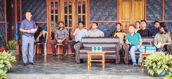 Officials and others during the inauguration of Pekho VLO and Kuphu VLO offices of Pukhato and Ghokito villages under RD Block Kuhuboto, Dimapur on October 6.